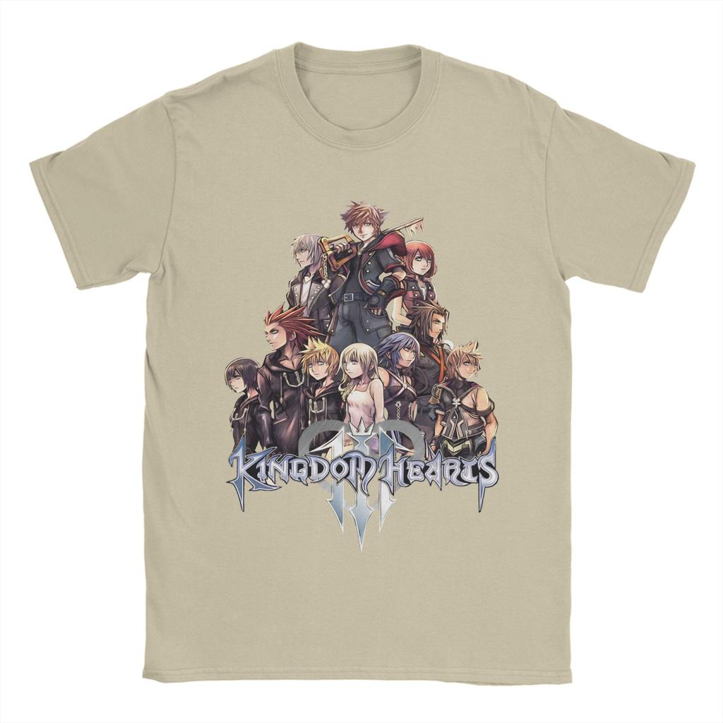 Unisexs Kingdom Hearts T Shirts 100 Cotton Tops Creative Short Sleeve Round Collar Tee Shirt Big Size TShirts