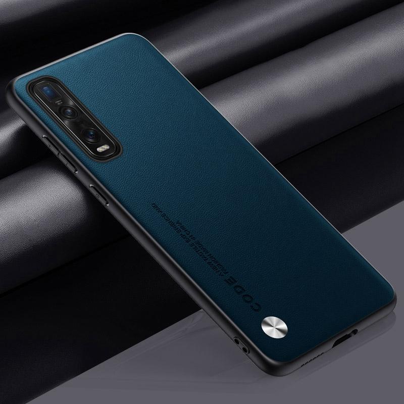 Luxusní PU kožené pouzdro pro OPPO Find X2 Pro, matný silikonový ochranný kryt pro OPPO Find X2 Lite, X2 Neo.