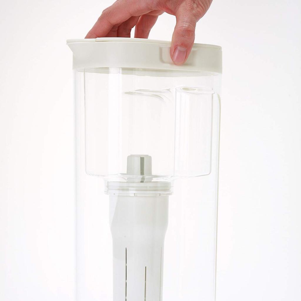 MUJI Acrylic Water Filter Pitcher, Water Filter Capacity Approx. 1.1L, 18590674, Transparent
