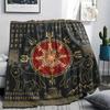 Viking animal snake Print Flannel Blanket High quality Comfortable for All Seasons Home Decor Warmth and Comfort Perfect for Christmas Gifts