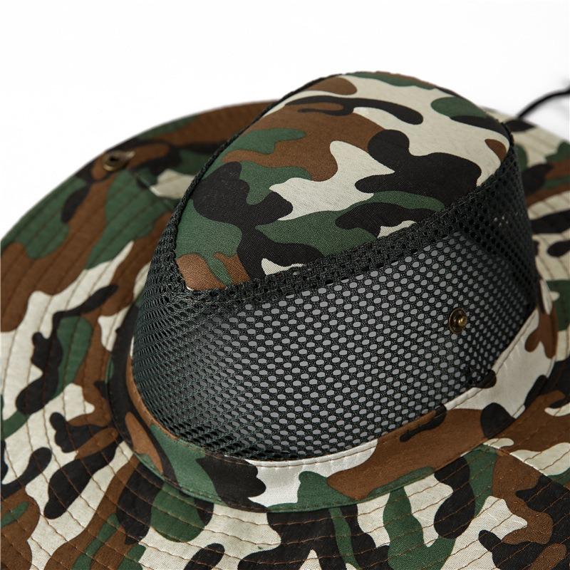 Fisherman Hat Men's Summer Camouflage Big Eaves Outdoor Fishing Sun Hat Sun Hat Construction Site Dry Farm Work Sun Hat