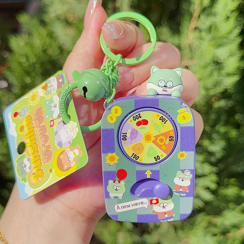Plants Vs Zombies Originality  Fun Roulette Game Cartoon Pendant Keychain