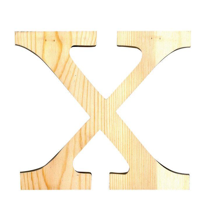 LETTRE X - 11.5 CM - BOIS