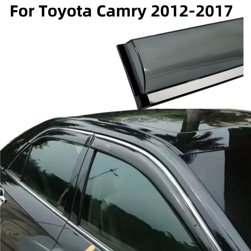 For Toyota Camry 2007-2025 2024 Car Styling Accessories Window Visor Deflector Window Rain Guard Cover Stainless Steel Trim