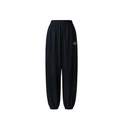 Lifestyle Series Solid Color Mid Waist Loose Fit Knitted Sports Pants Women Bottoms 162538304-3