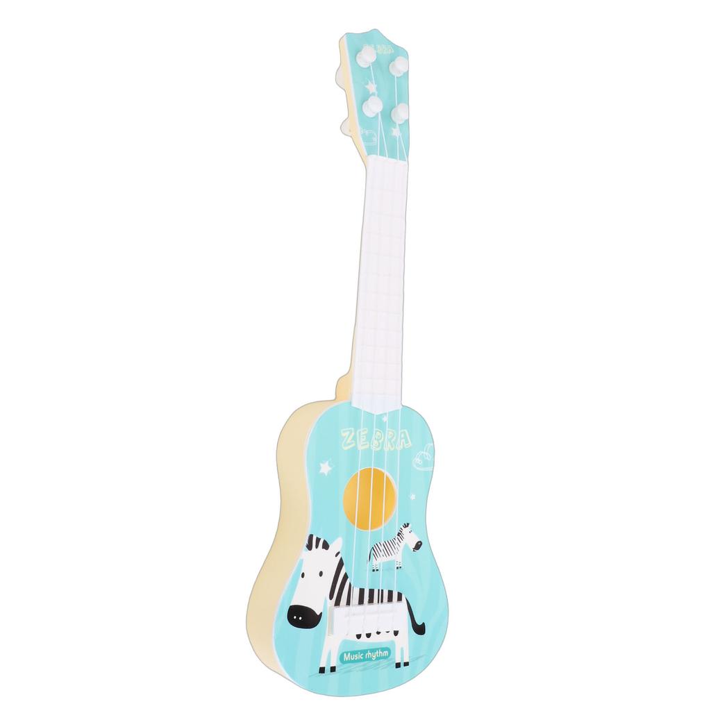 Simulation Ukulele Guitar Playable Educational Musical Instrument Early Learning Music Toy for Over 3 Years Old Kids Blue