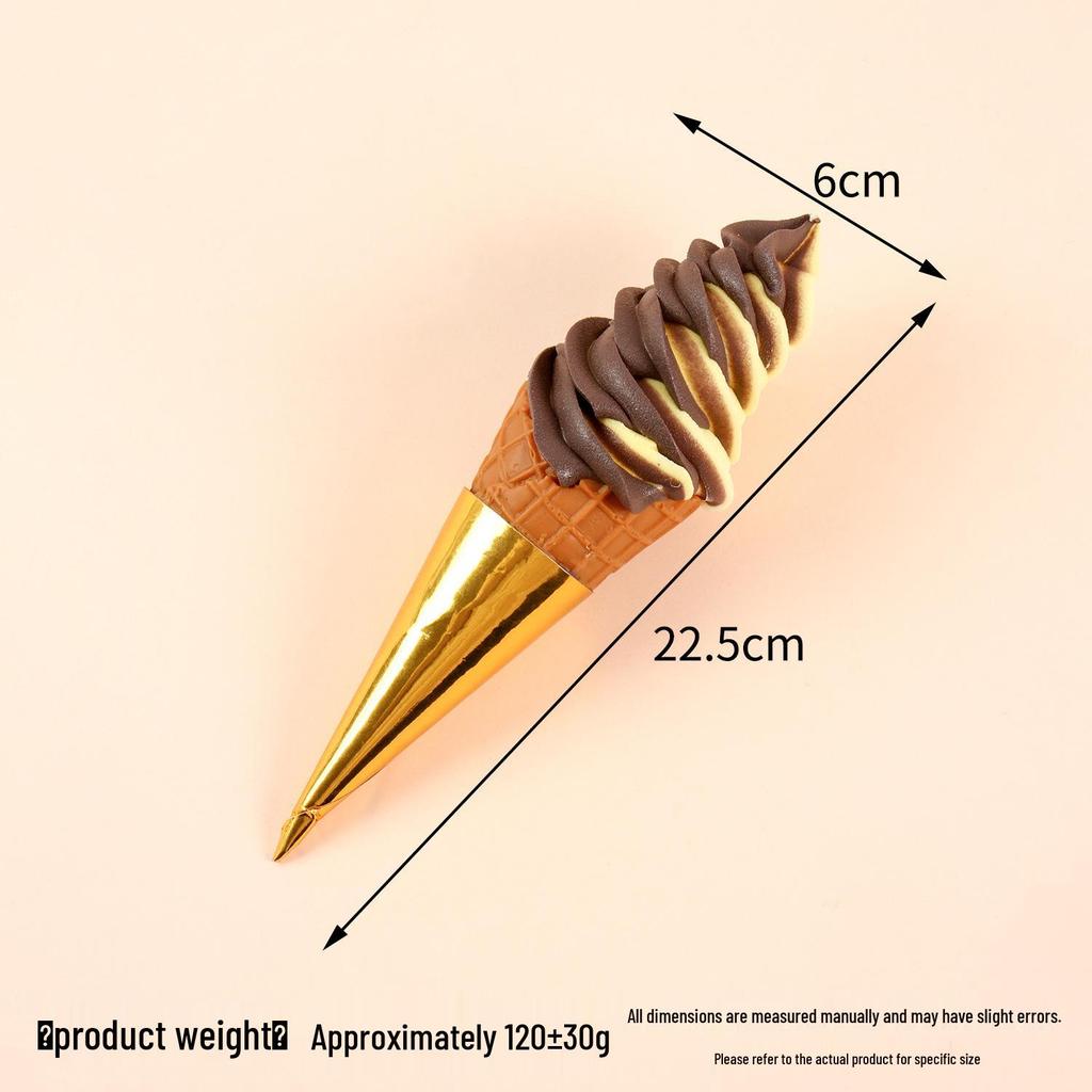 Simulation Torch Ice Cream Cone Model - Fake Dessert Display Prop for Ice Cream Shops