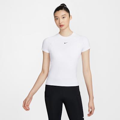 Nike PRO DRI FIT Raglan Sleeve T Shirt Women's White
