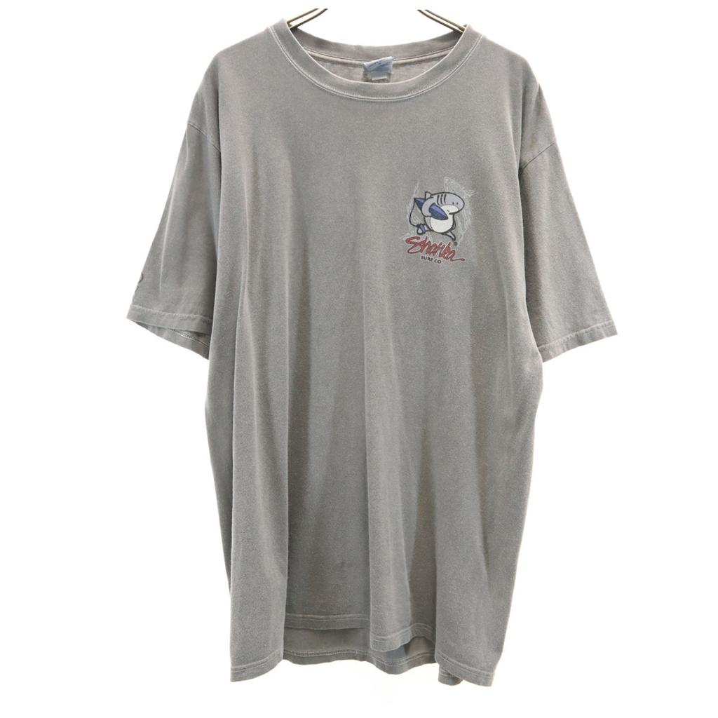 Crazy Shirt Back Print Shark Short Sleeve T-shirt M Gray Shark Men's Used