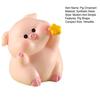 Pig Ornament Small Pink Piglet Synthetic Resin Figurine with Raincoat Yellow Duck Micro Landscape Ornament