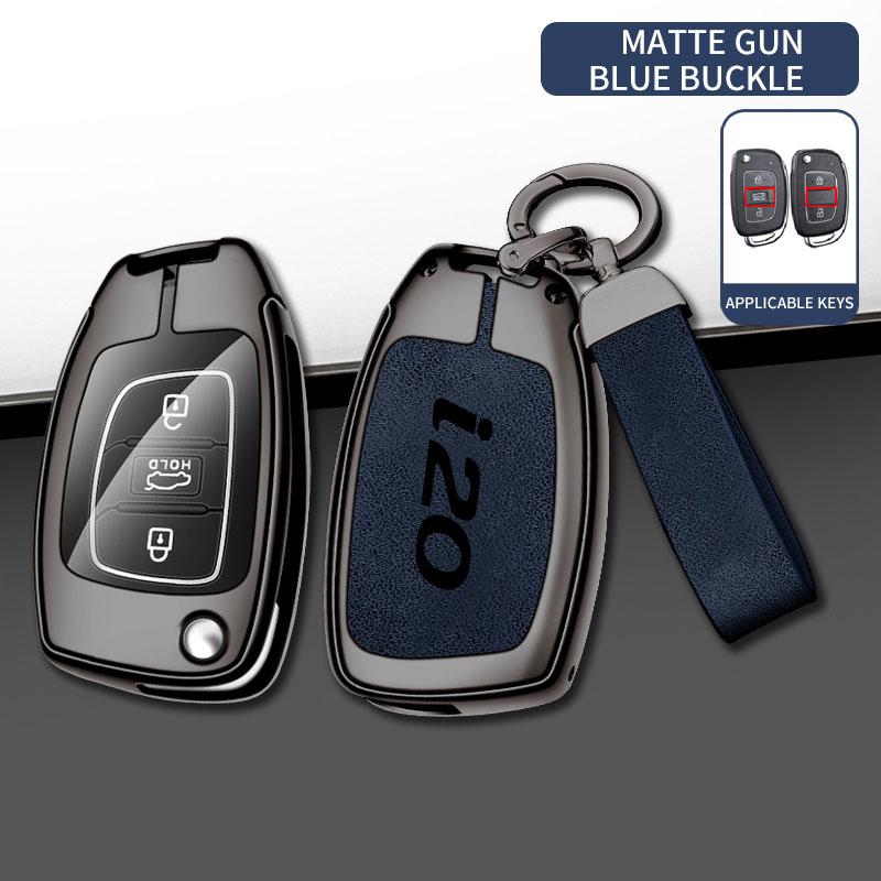 Zinc Alloy Car Key Case Cover Bag For Hyundai Solaris HB20 Veloster SR IX35 Accent Elantra For KIA I 20 Forte K2 K3 K5 Sportage