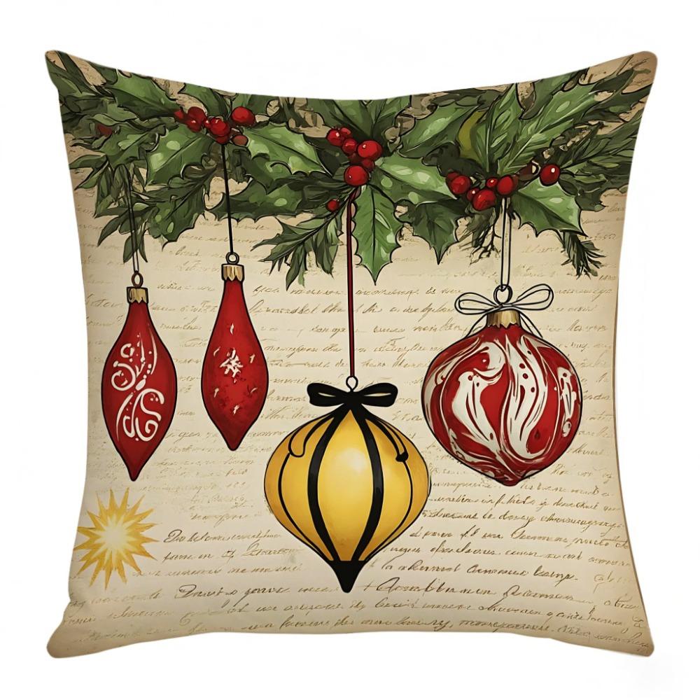 Plush Decorative Pillowcase 45*45cm Throw Pillow Cover Elegant Christmas Cushion Cover  Home Decor