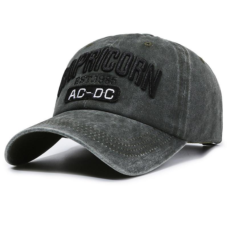 Kozoroh Výšivka Písmena Baseballová Čepice Venkovní Klobouk na Ochranu před Sluncem Prodyšný