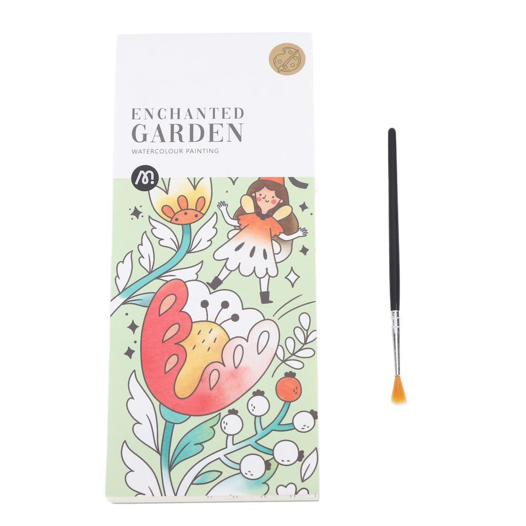 Watercolor Painting Book 3 In 1 Painting Book Brush Pigment Set Portable Pocket Watercolor Kit for