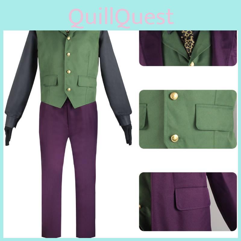 Batman The Dark Knight Joker Heath Ledger Cosplay Suit With Polyester Fabric For Halloween Themed Parties