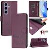 (Purple) Case for Samsung Galaxy S24 Plus 5g Flip Cover Rfid Blocking Pu Leather Card Holder Wallet