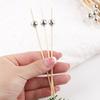 100pcs Disposable Disco Ball Fruit Fork 12 cm Tableware Food Picks Mirror Finish Bamboo Skewers Wedding Birthday Party