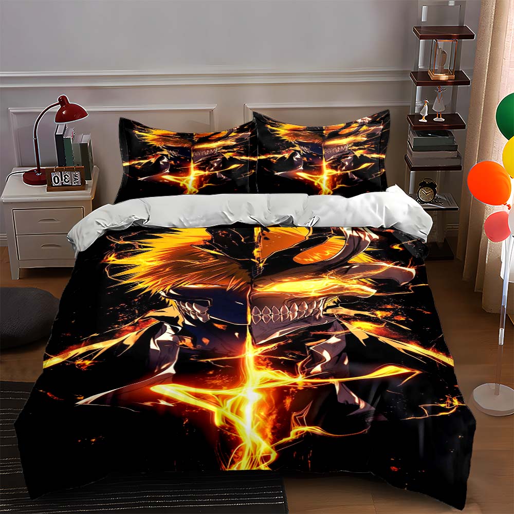 

Fiery skull design. Bedding Duvet cover sets Duvet covers Pillowcases gifts (1 * Duvet Cover 2 * Pillowcases, without duvet insert) 135x200cm