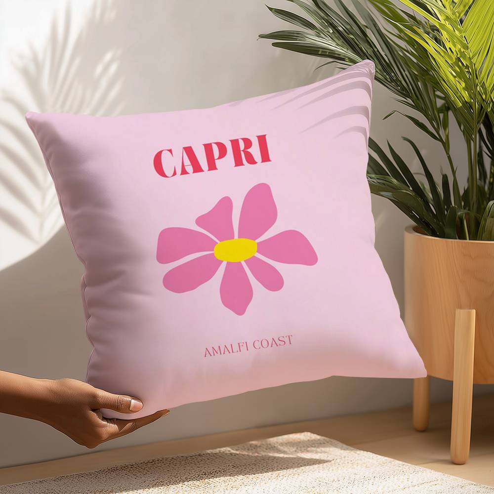 Summer Travel Series Pillow Case Plush Fabric Soft  Pillowcase Double Sided Print Cushion Cover Household Gifts