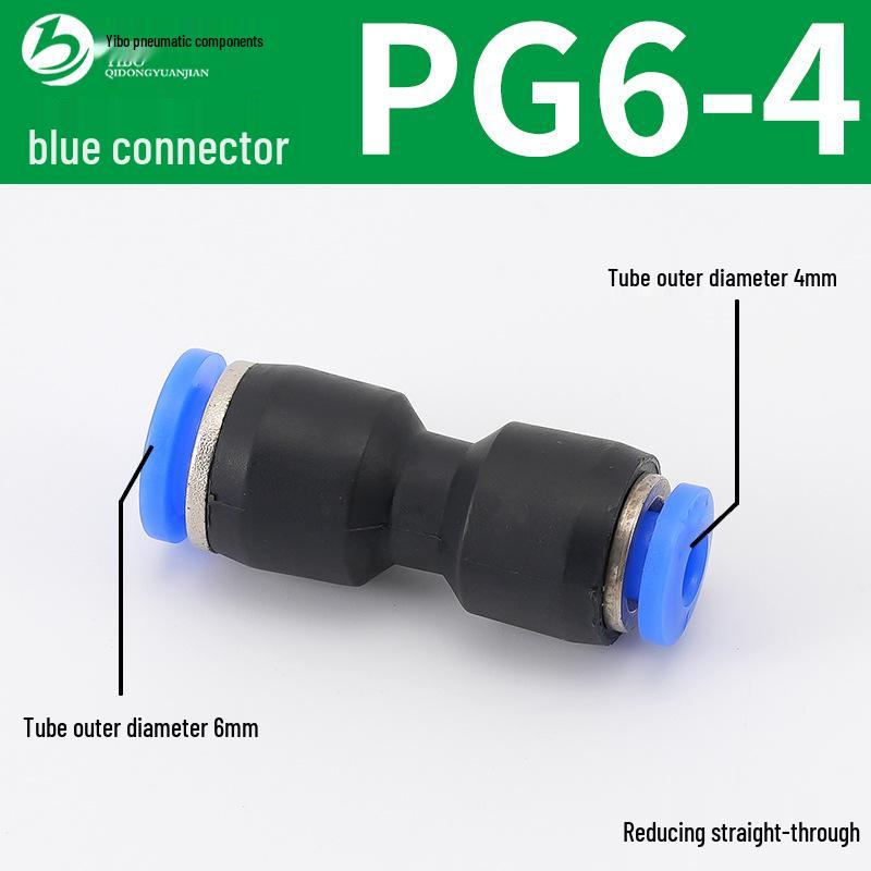 Wirtschaftlicher blauer pneumatischer Schnellkuppler: Gerade, T-Stück, Vierweg, Fünfweg, Reduzierstück für PU/PE/PY/PZA/PK/PV