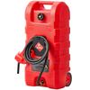 VEVOR Fuel Caddy, 15 Gallon, Portable Fuel Tank with Gravity & Hand Pump Modes, Fuel Tank Container with Wheels