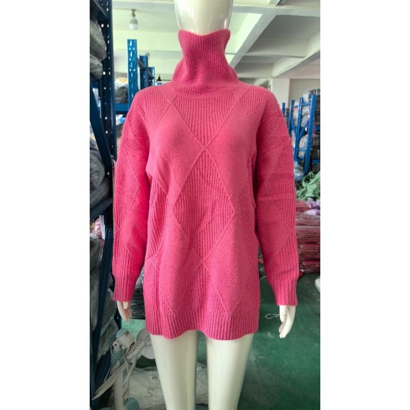 Women's Solid Color Turtleneck Pullover Sweater