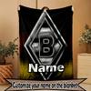 Custom Name Personalized Borussia Monchengladbach Print Blanket, Home Decor, Bedroom, Sofa, Camping, Couch, Gifts for Birthday Christmas