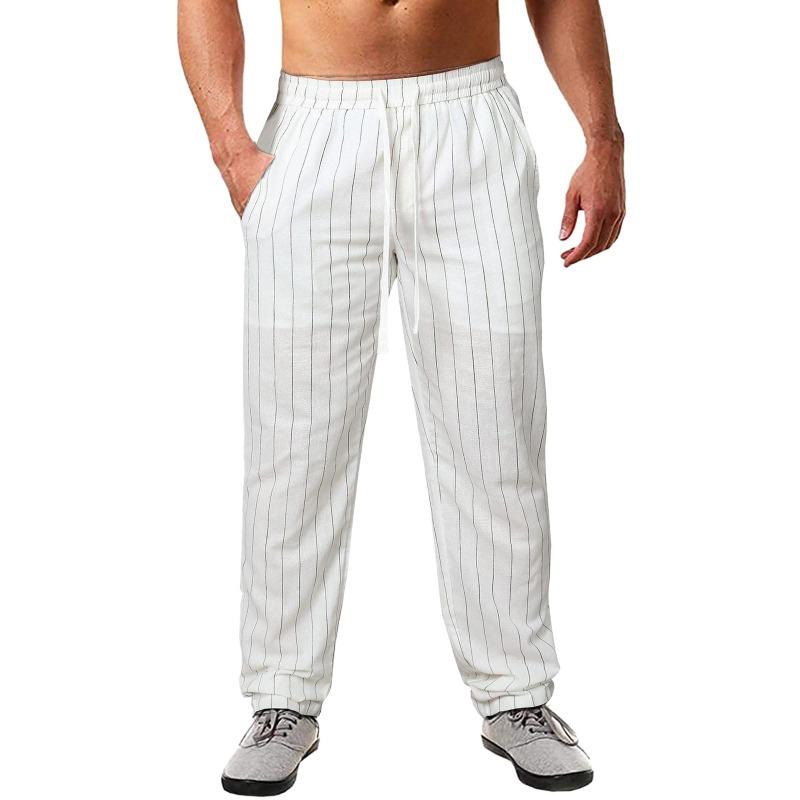 Men's Solid Color Flat Front Trousers