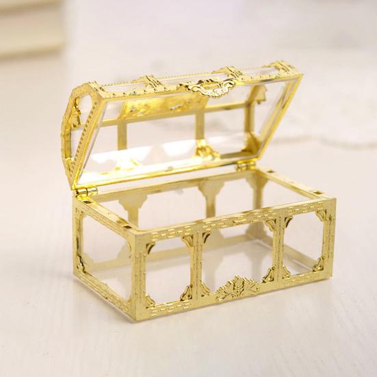 Retro Plated Candy Box Vintage Style Treasure Chest Wedding Party Sweet Container for Candies Cookies Chocolates Macarons Jewelry Small Gifts