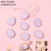 7Pcs Mini Finger Puff Multi Color Makeup Sponge Flawless Finish for Foundation Concealer Blush Easy Clean Compact Makeup Tools