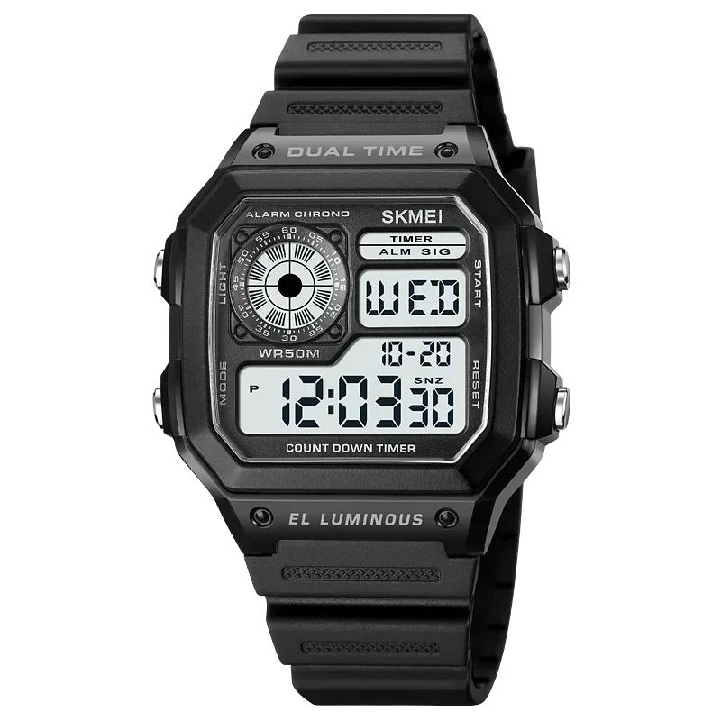 SKMEI 1998 Clock reloj hombre Japan Digital Movement Countdown Sport Watch Mens Multifunction 5Bar Waterproof Chrono Wristwatch