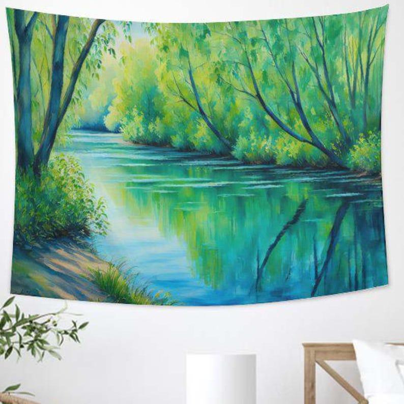 A forest with a rich atmosphere tapestry 75x100 чёрный
