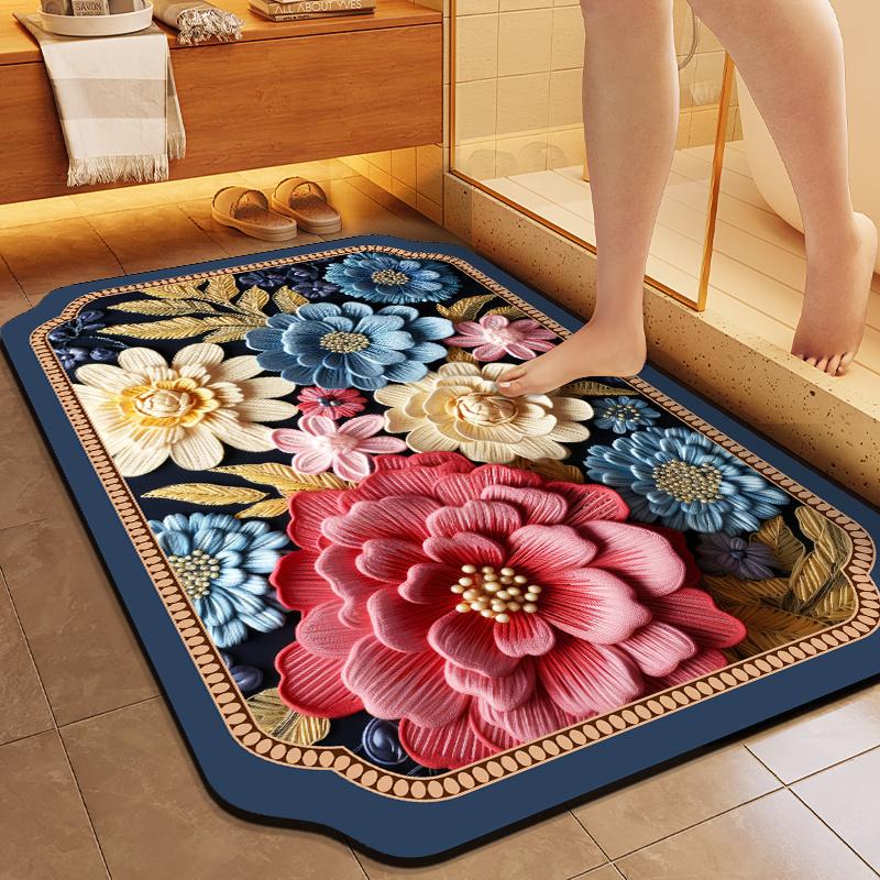 Quick-drying Absorbent Toilet Cute Special Absorbent Foot Mat Toilet Kitchen Door Bathroom Anti-slip Mat