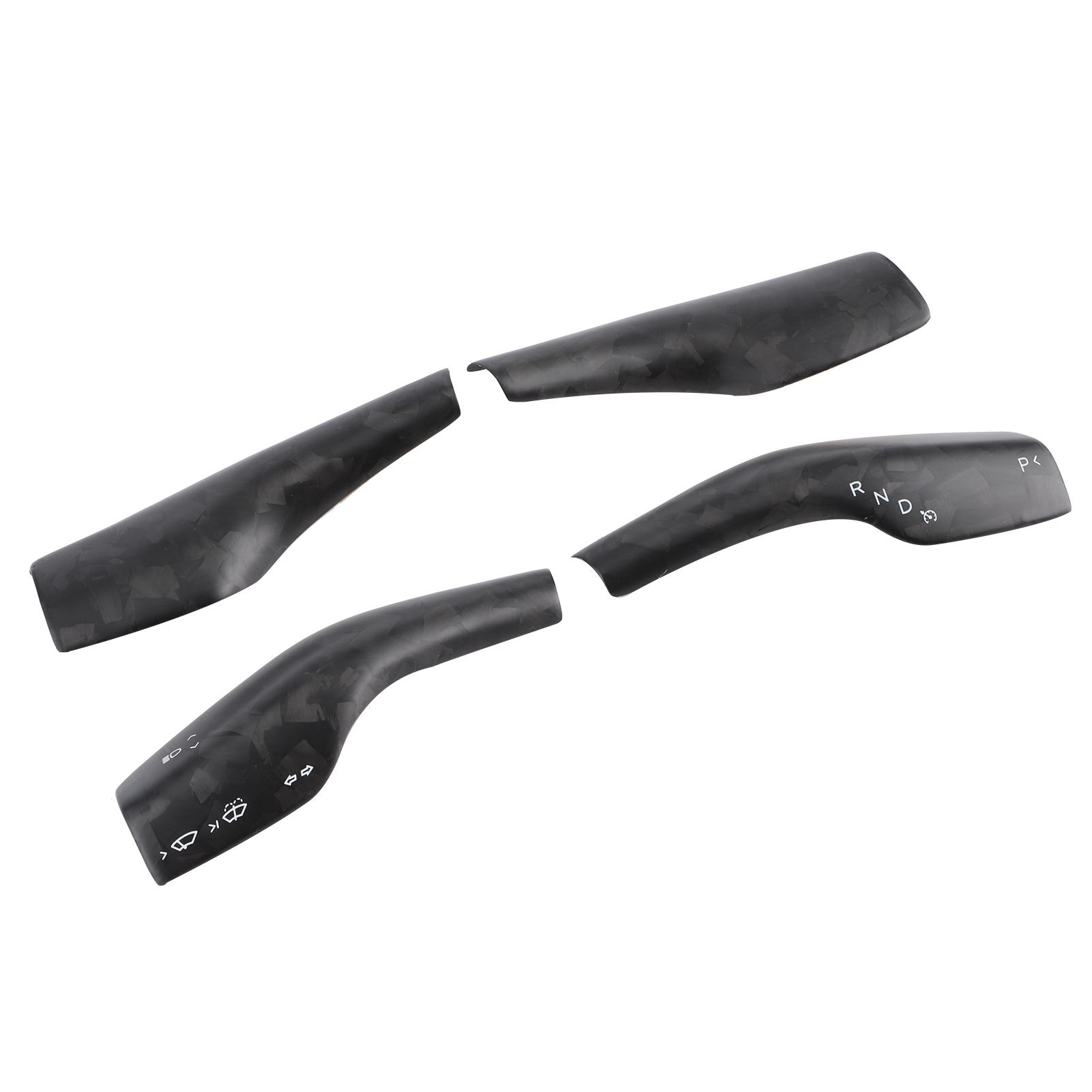 

Матовая кованая карбоновая отделка переключателя фар, крышка подрулевого переключателя, подходит для Tesla Model 3 Model Y