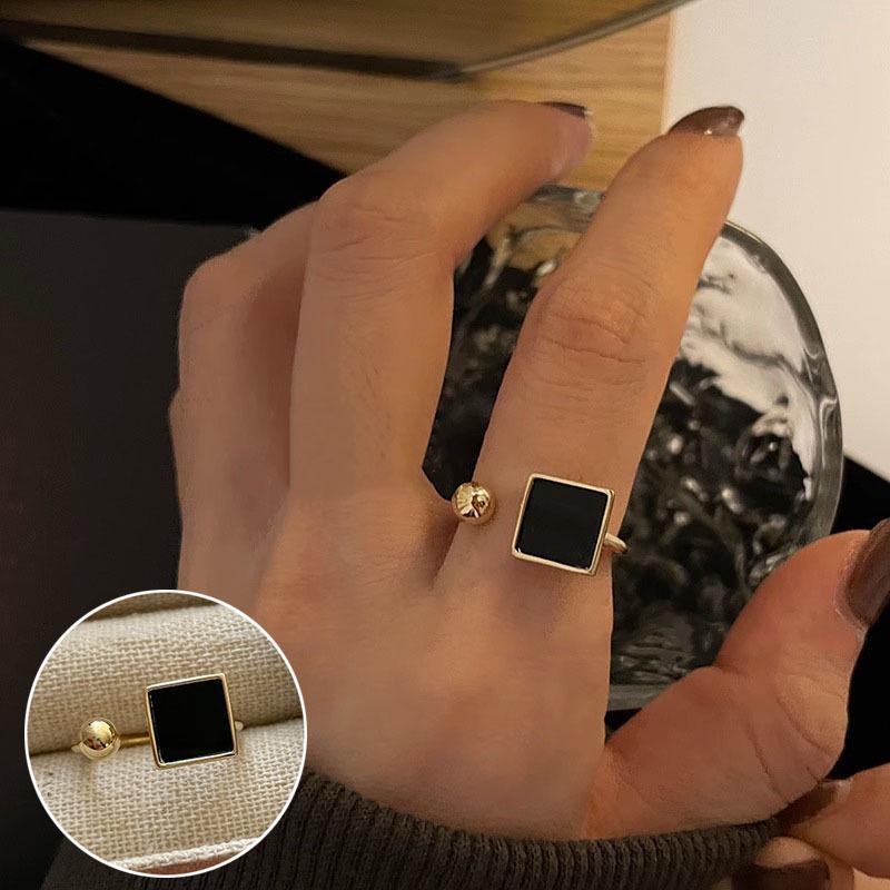 Korean Style S925 Silver Plated Geometric Open Finger Ring - Women's Vintage Hip Hop Jewelry for Index or Pinky Finger.
