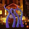 4pcs Giant Halloween Inflatable Octopus Tentacle Indoor Outdoor Ornaments DIY Halloween Party Decoration Horror House Yard Props