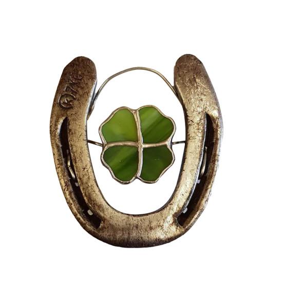 

Подкова Орнамент Экзотический Декоративный Легкий Шикарный Счастливый Четырехлистный Клевер Поделки Для Двора зелёный