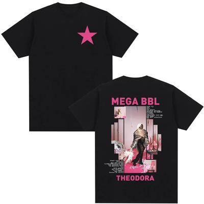 Rapper Theodora Mega Bbl Album T-shirt Men Women Hip Hop Fashion T Shirt Casual Cotton Loose Short Sleeves T-shirts Streetwear