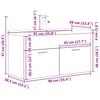 Bathroom Vanity Unit with Built in Basin and Faucet Concrete Grey