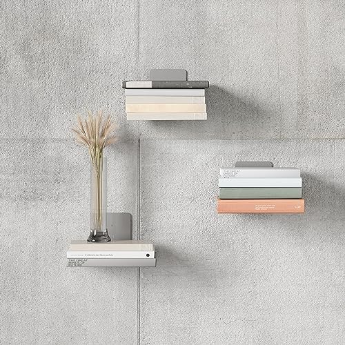 Umbra Wall Storage Shelf, Wall-Mounted, Silver, Large, CONCEAL, 21005073560, Pack of 3