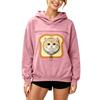 Unisex Long Sleeve Dog Pocket Sweatshirt Hoodie, Loose Casual Warm Pullover for Fall and Winter