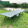 ENIGMATA Camping Cot Outdoor Compact Bed Lightweight Folding Ultra Light Load Capacity 120kg Easy Assembly Aluminum Alloy With Pocket Storage Bag