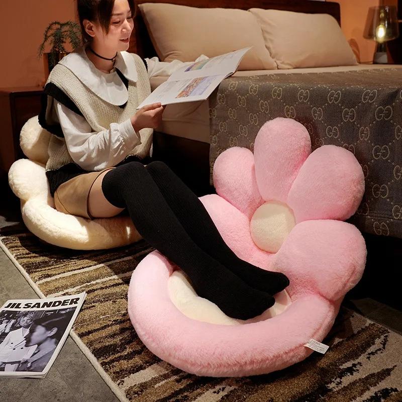 Sunflower Integrated Seat Cushion Office Long Time Sitting Chair Cushion Student Dormitory Household Plush Petal Buttock Cushion