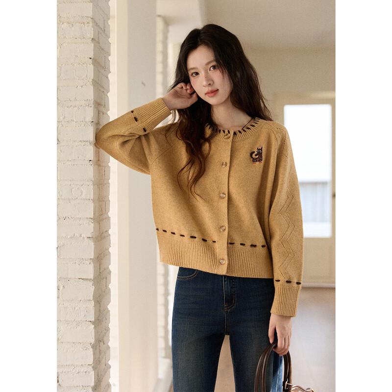Mixiu Little Fox Embroidered Knit Sweater M