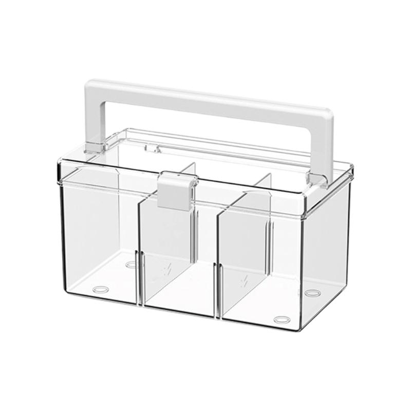 Transparents Desktop Organizers Box Desktop Storage Rack for Pills Cards Makeup and Office Supply