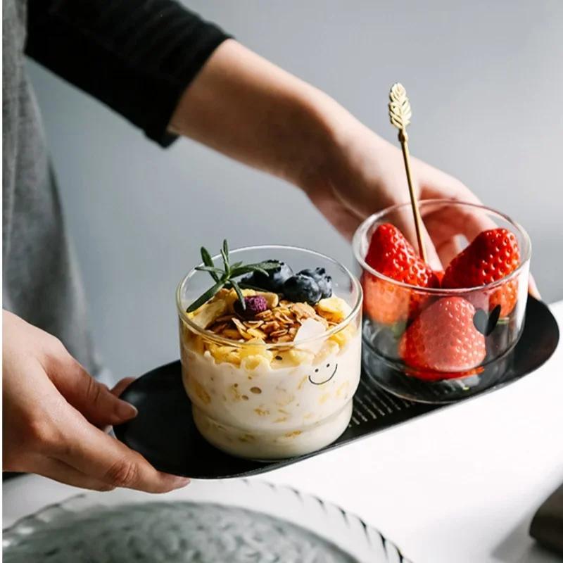 300ml Love/Happy Wall Glass Cup Milk Coffee Heart Cups Heat Resistant Healthy Drink Mug Tea Mugs Transparent Drinkware Mug