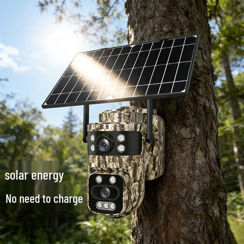 Camouflage Wireless Solar Camera with Remote Mobile Detection & Night Vision