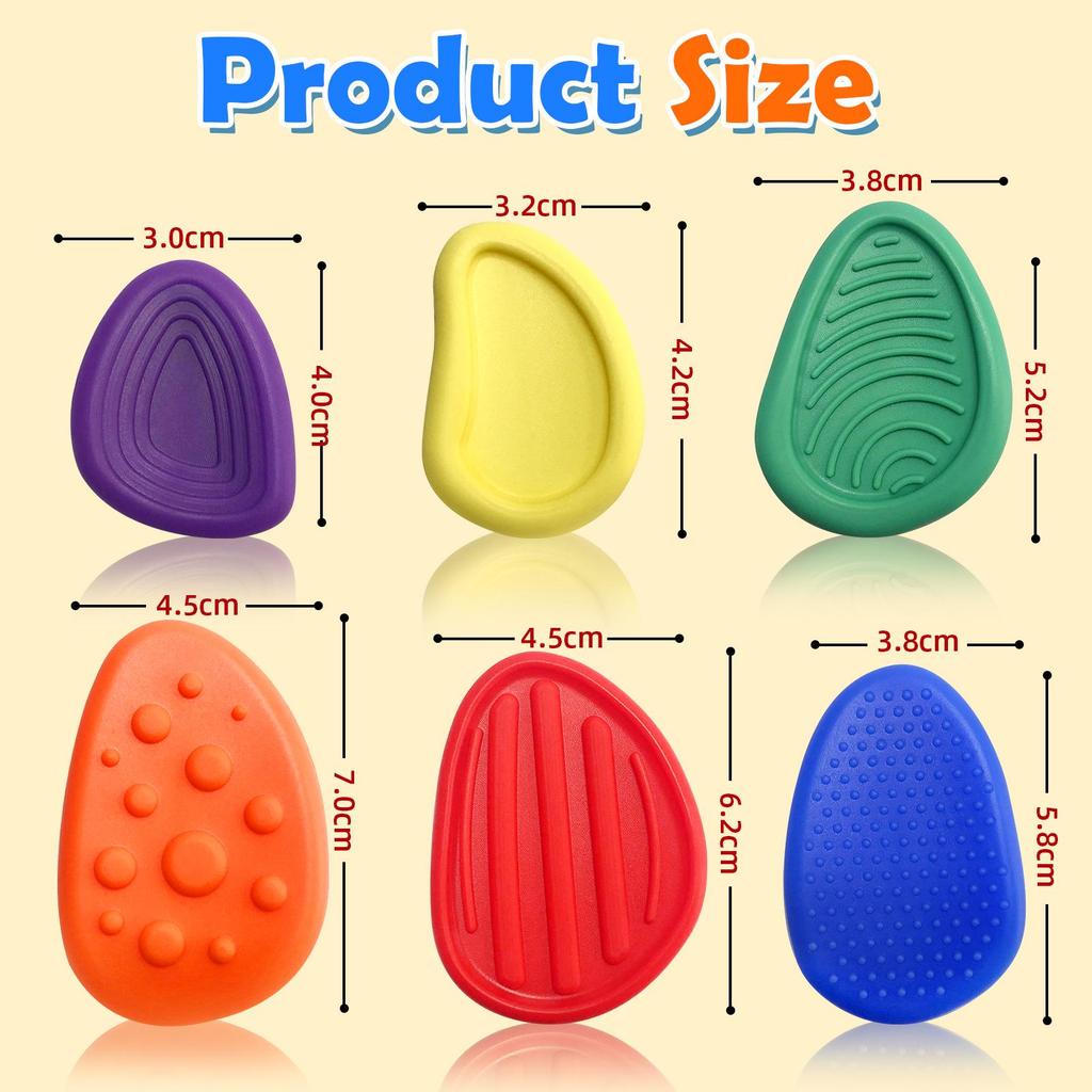 Cross-border Sensory Silicone Fidget Stone for Kids – Stress Relief & Textured Worry Toy