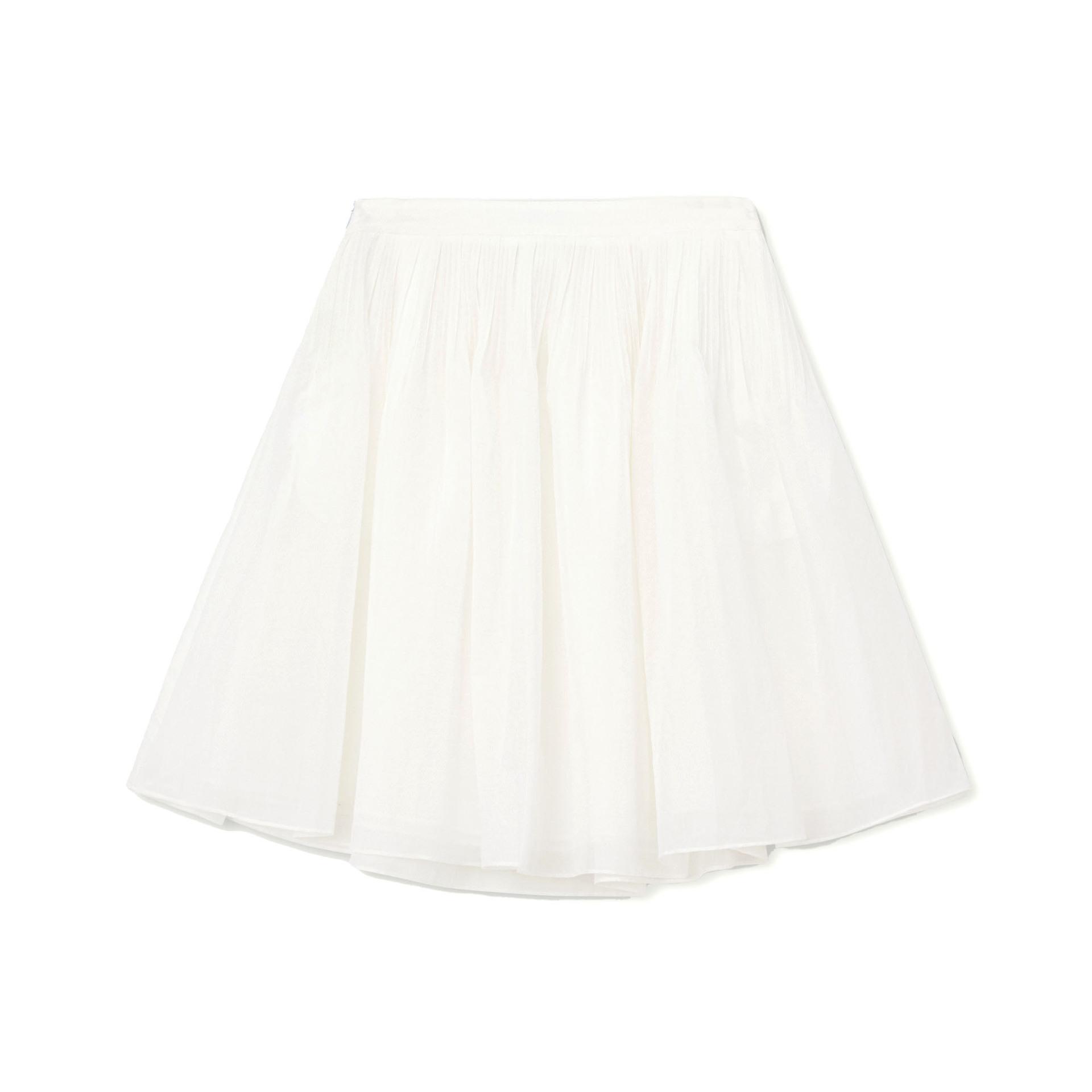 Ballet-Style White A-Line Short Skirt - Women s High Waist Fluffy Pleated Gauze Skirt Small белый