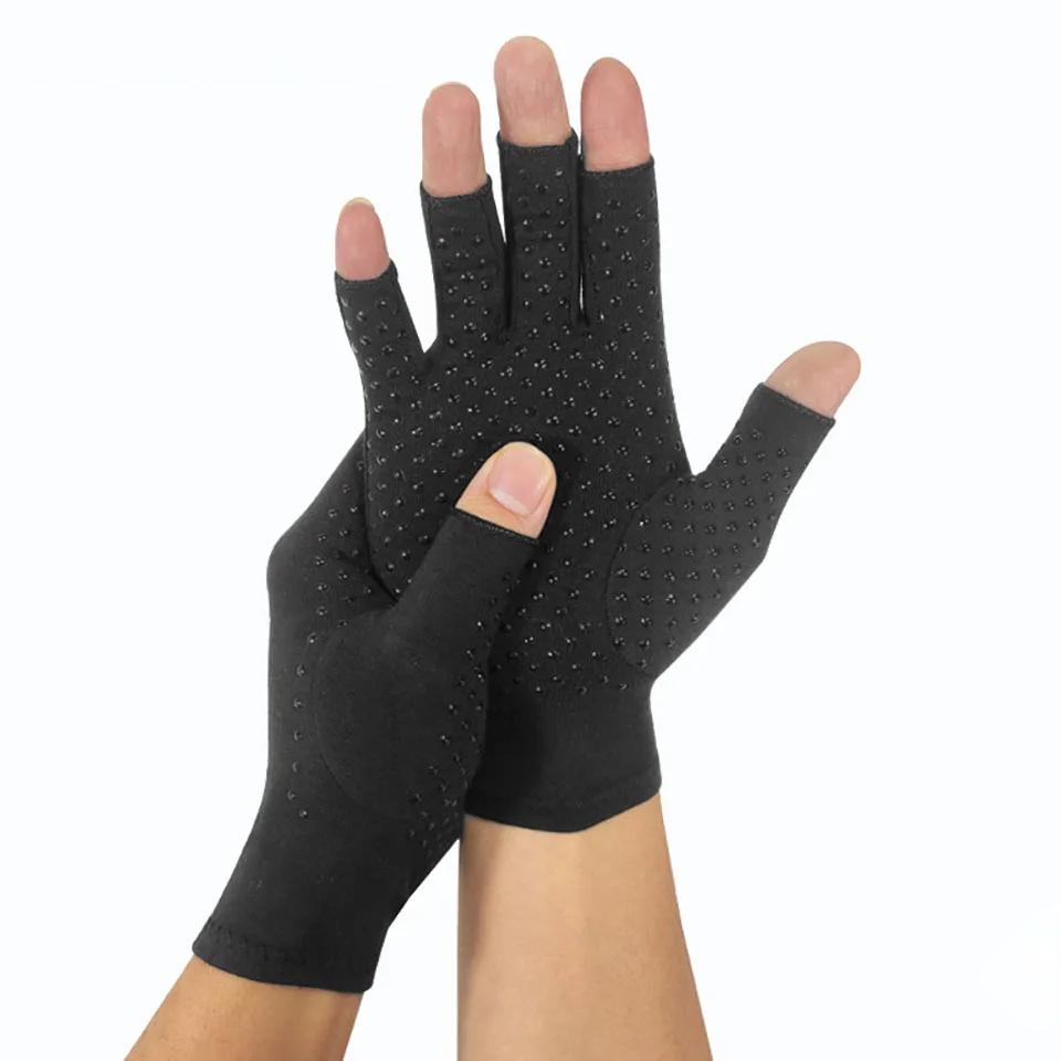 Loogdeel 1Pair Magnetic Anti Arthritis Health Compression Therapy Gloves Rheumatoid Hand Pain Wrist Support Sports Safety Gloves